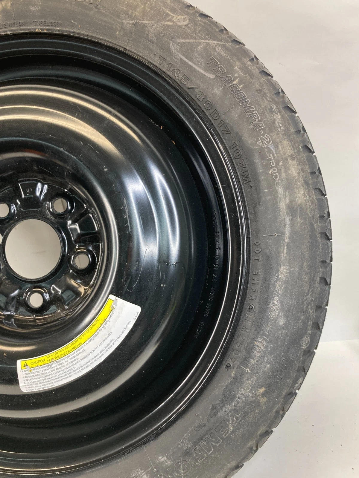 2008 2009 INFINITI G37 EMERGENCY SPARE TIRE WHEEL COMPACT DONUT T145/80D17 107M