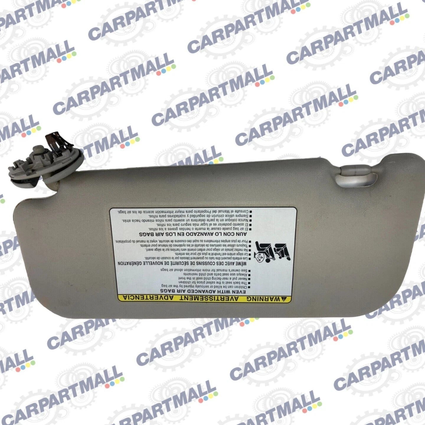 09-13 TOYOTA COROLLA ROOF RIGHT PASSENGER SUNVISOR SUN VISOR SHADE W/O SUNROOF