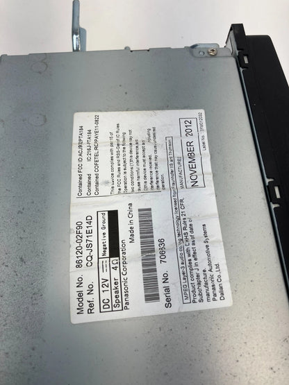 2012 2013 TOYOTA COROLLA AM/FM CD PLAYER RADIO RECEIVER 86120-02F90 OEM