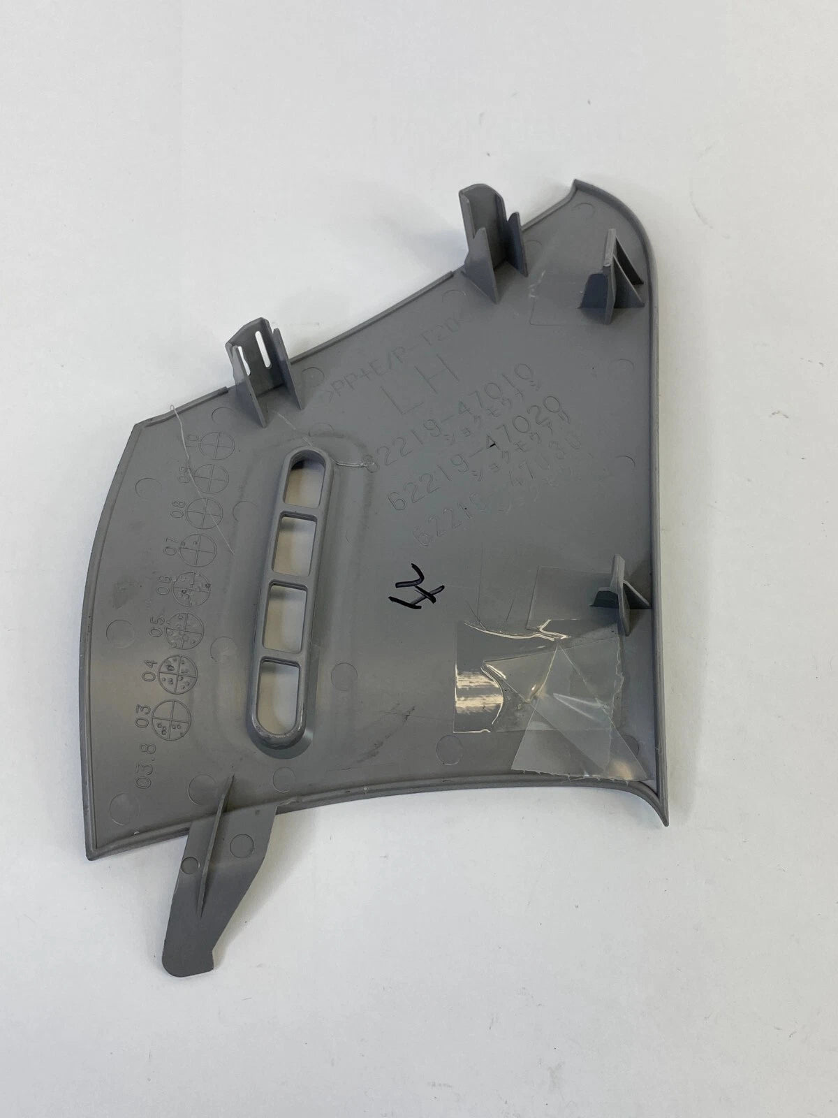 04-09 TOYOTA PRIUS FRONT LEFT INTERIOR A PILLAR TRIM END COVER 62219-47010 OEM