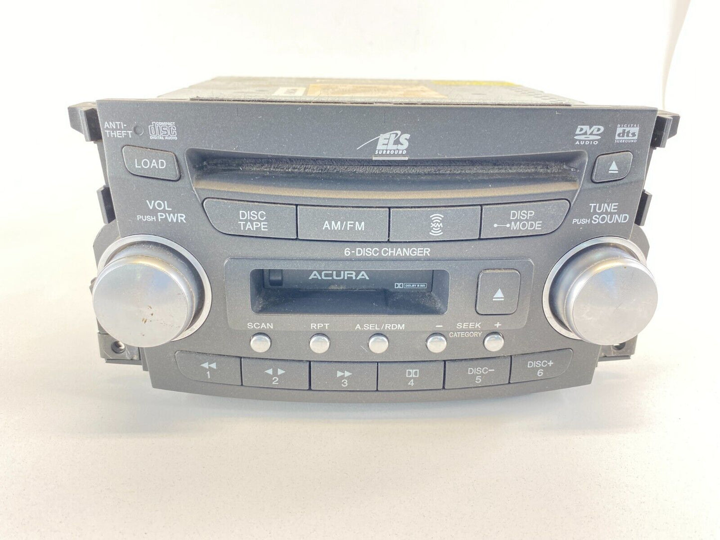 05 06 Acura TL Radio AM FM 6 Disc CD Changer DVD Cassette Player 39100-SEP-A010