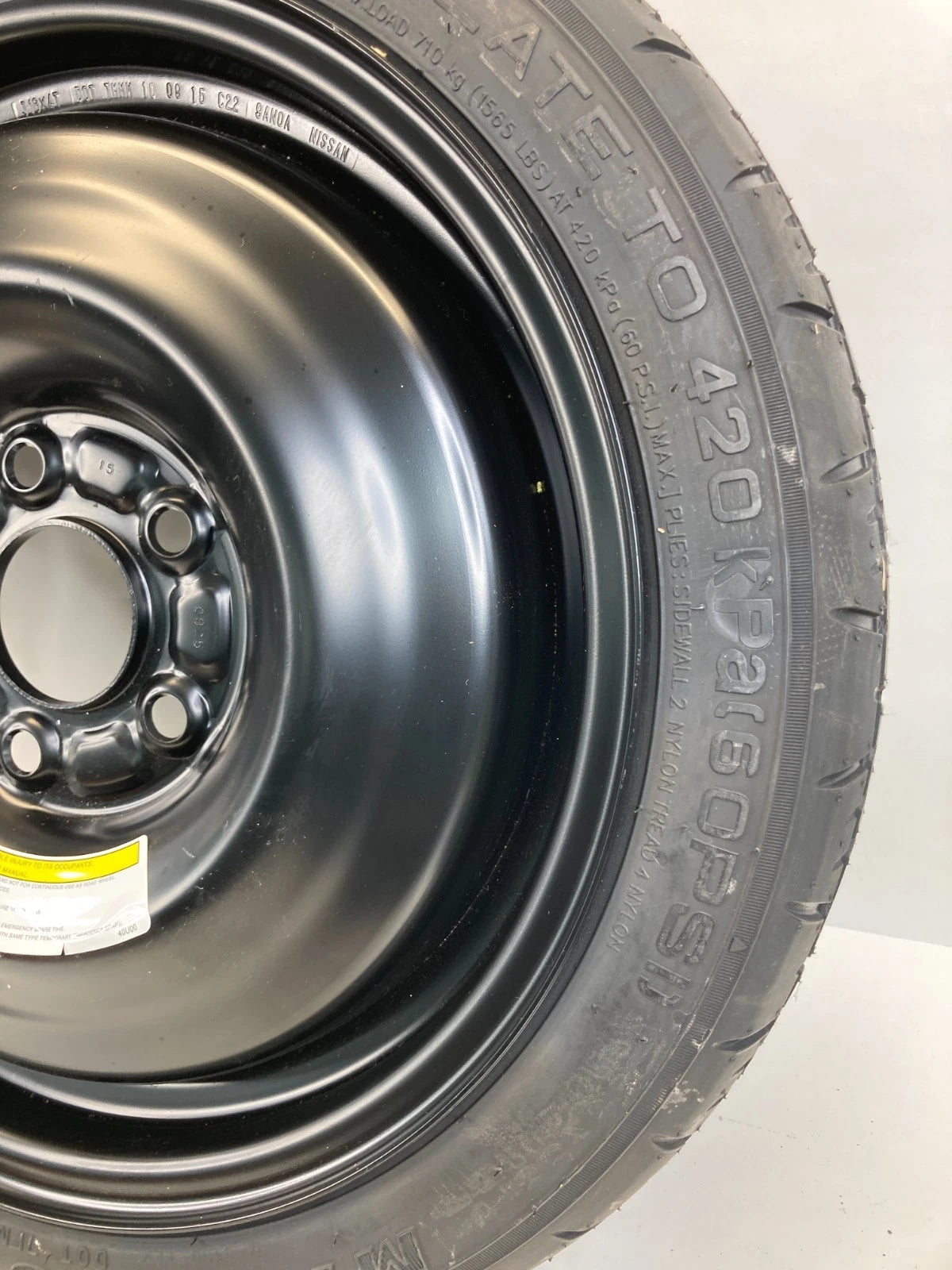 2013-2015 NISSAN SENTRA EMERGENCY SPARE TIRE WHEEL COMPACT DONUT T125/70D16 96M