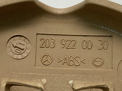 01-05 MERCEDES-BENZ C240 REAR LEFT SEAT MOUNTING BOLT COVER TRIM 2039220030 OEM