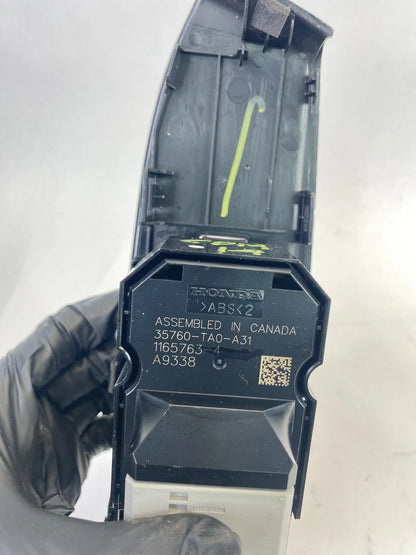 2008-2012 HONDA ACCORD FRONT RIGHT SIDE WINDOW SWITCH W/ BEZEL 35760-TA0-A31 OEM