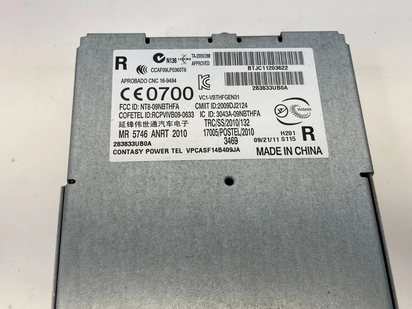 2011-2013 NISSAN ROGUE BLUETOOTH COMMUNICATION CONTROL MODULE OEM 28383-3UB0A
