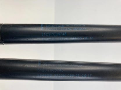 04-07 BMW 530I LEFT & RIGHT HOOD SHOCK STRUTS LIFT SUPPORT SET 51237008745 OEM