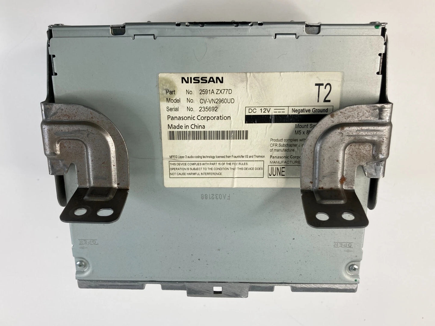 2011 NISSAN MAXIMA RADIO RECEIVER AM-FM PLAYER CD UNIT ASSEMBLY 2591A-ZX77D OEM
