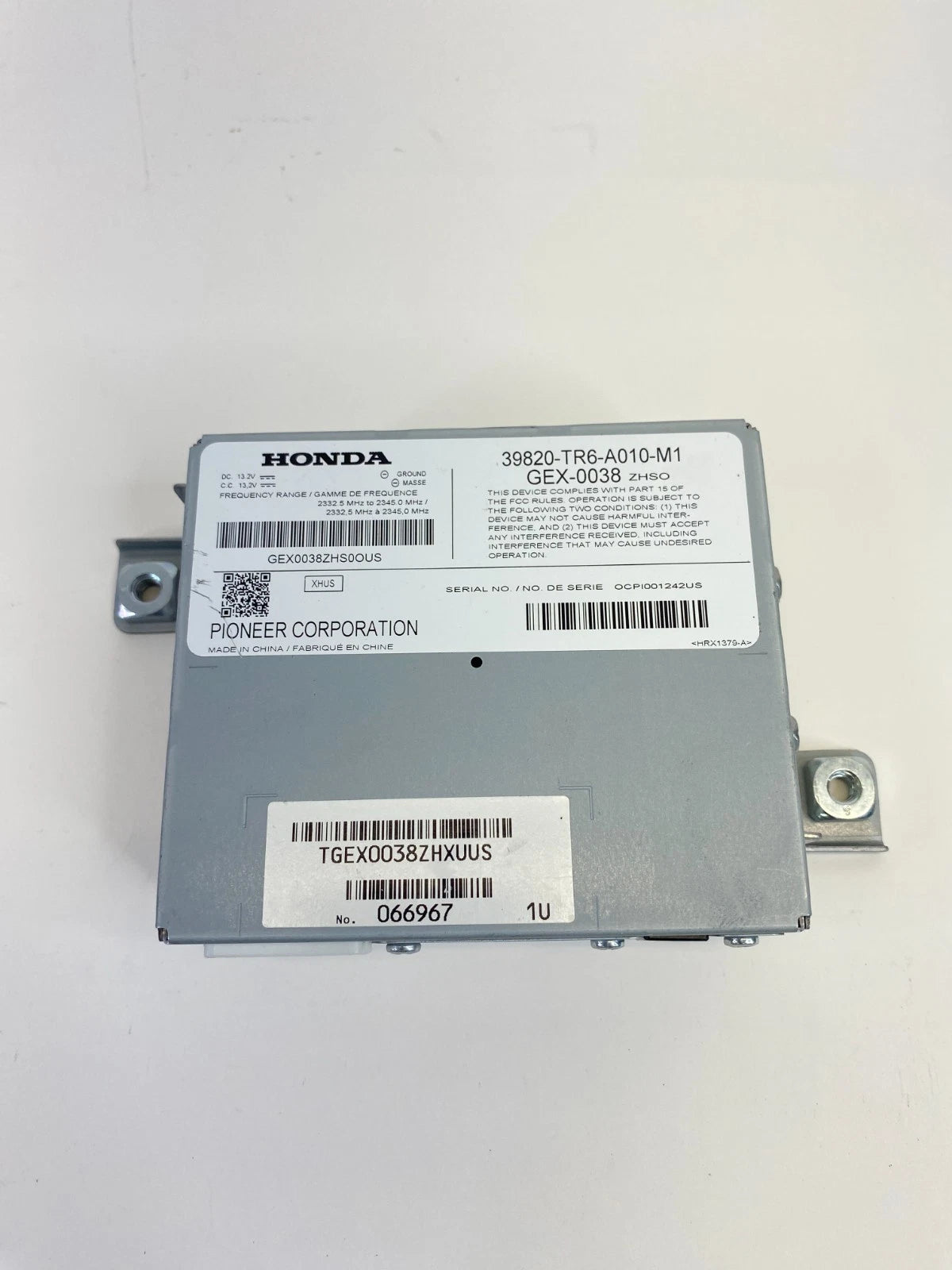 2014 2015 Honda Civic XM Satellite Radio Antenna Control Module 39820-TR6-A010