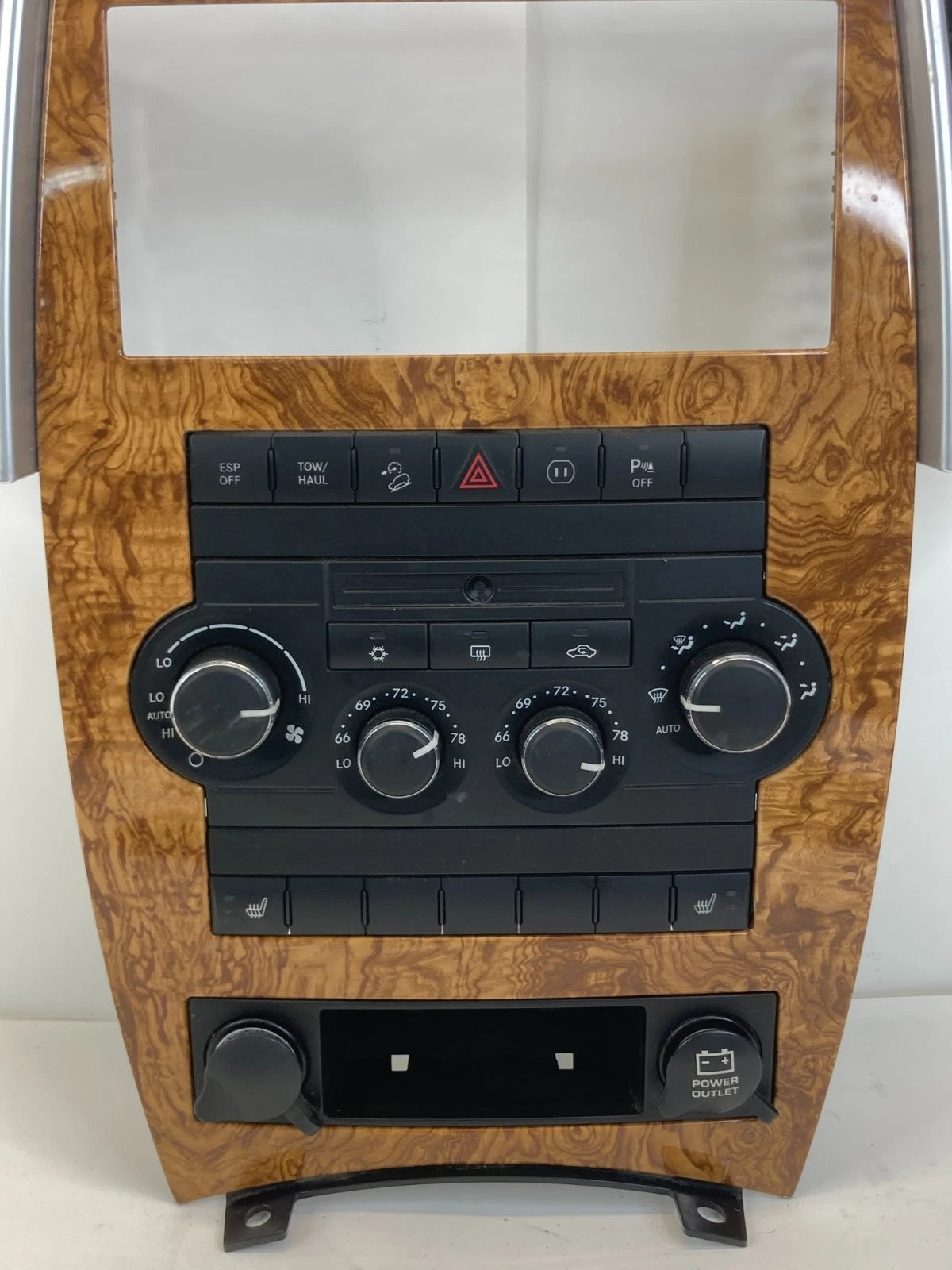 2008-2010 JEEP GRAND CHEROKEE DASH RADIO FACEPLATE BEZEL W/ CLIMATE CONTROL