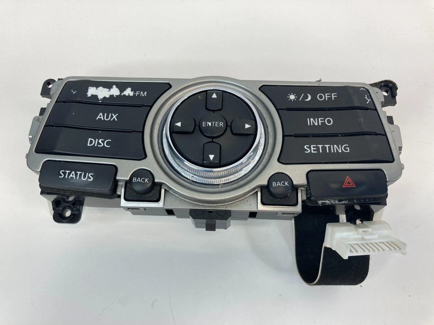 2008-2013 INFINITI G37 RADIO INFO DISPLAY CONTROL SWITCH PANEL 28395-JK60D OEM