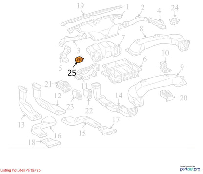 2006-2008 LEXUS RX400H LEFT DRIVER SIDE DEFROST DEFROSTER NOZZLE 55961-48020