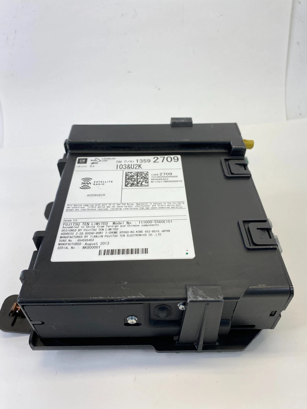 2014 14 CADILLAC ATS SATELLITE RADIO UNIT CONTROL MODULE RECEIVER 13592709 OEM