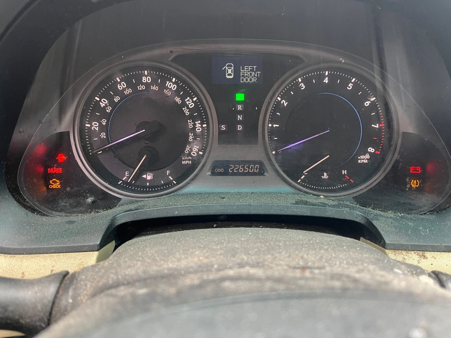 06-08 LEXUS IS250 AT INSTRUMENT CLUSTER SPEEDOMETER GAUGES 226K MILES 8380053580