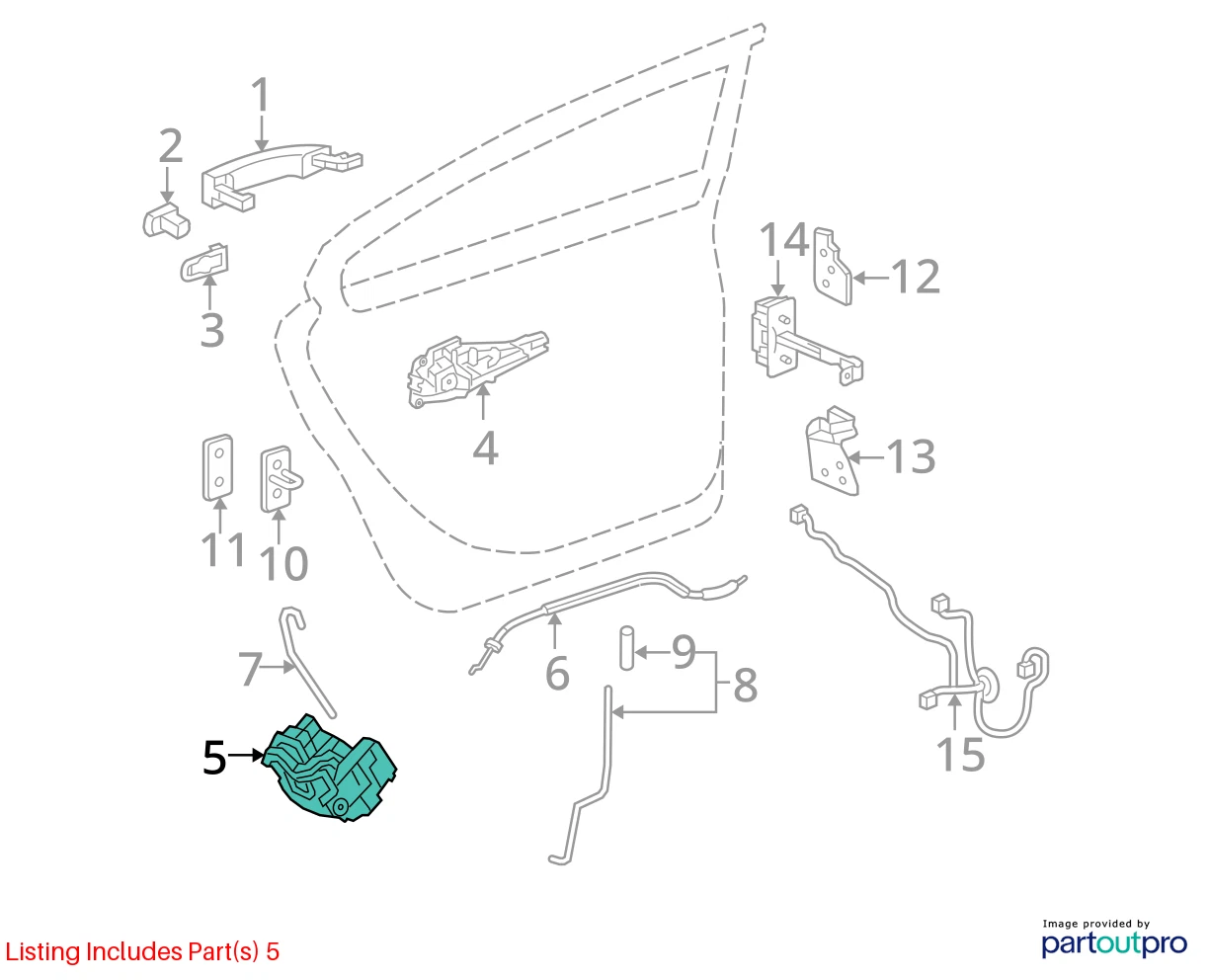 2011-2017 BUICK REGAL REAR LEFT DOOR LOCK LATCH ACTUATOR RELEASE 13579551 OEM