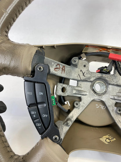 02-05 FORD EXPLORER MOUNTAINEER STEERING WHEEL W/ CRUISE & AUDIO CONTROL SWITCH