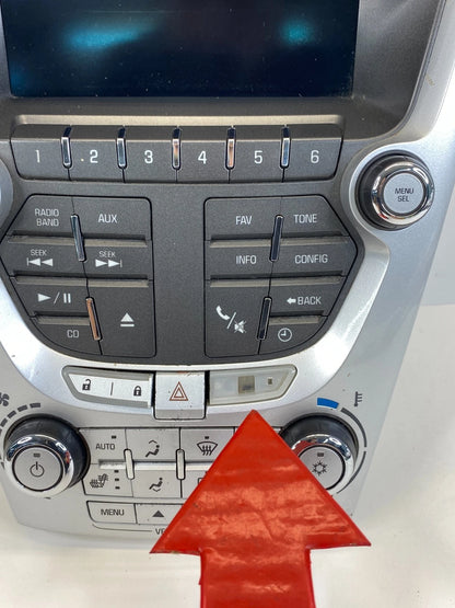 2010 2011 GMC TERRAIN RADIO FACE PLATE AC CLIMATE CONTROL SWITCH PANEL W/ SCREEN