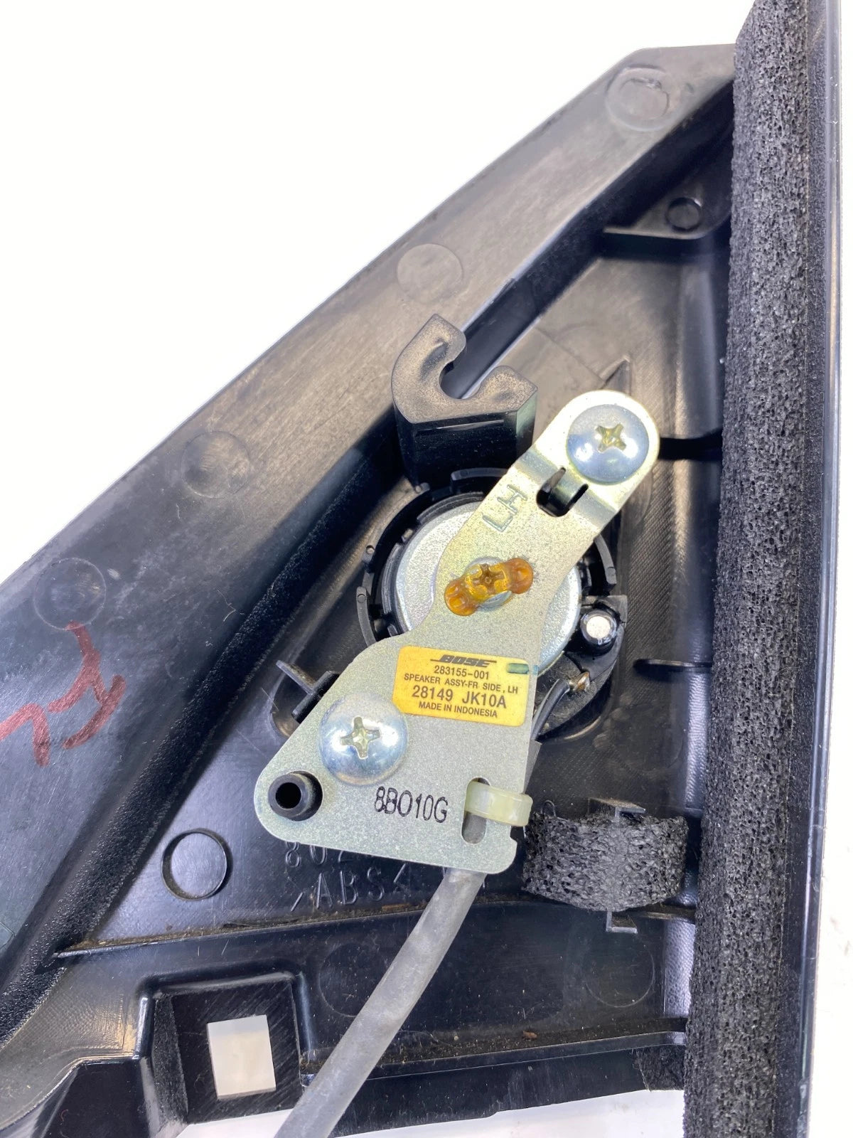 09-13 Infiniti G37 Sedan Front Left Door Tweeter Speaker w/ Cover 80293-JK010