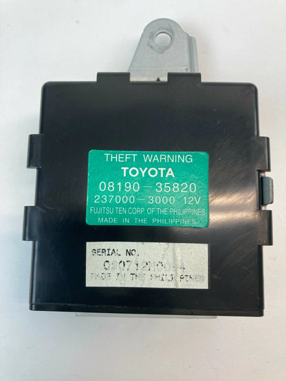 2003-2009 TOYOTA 4RUNNER THEFT WARNING ALARM CONTROL MODULE UNIT OEM 08190-35820