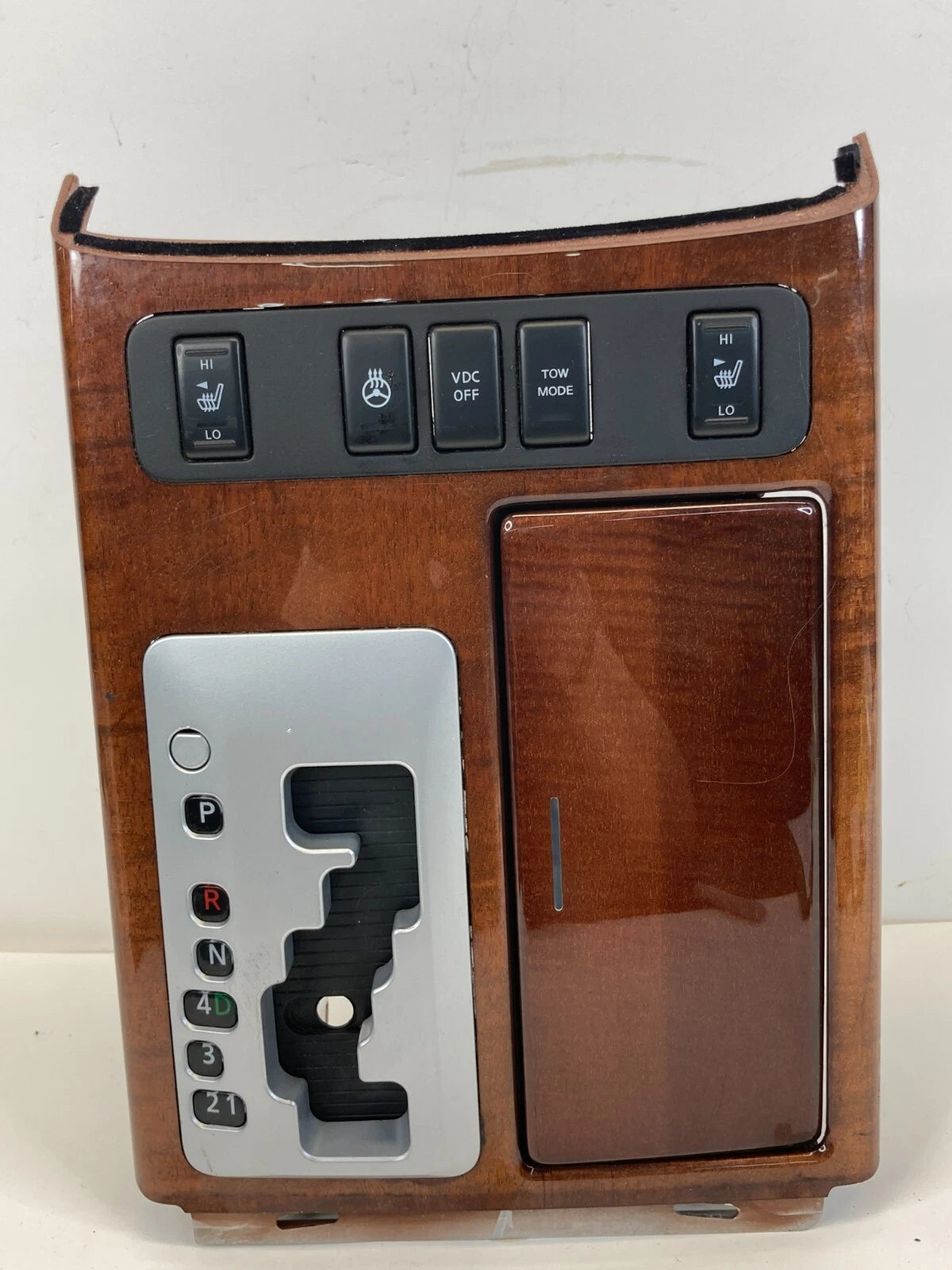 08-10 INFINITI QX56 08-15 NISSAN ARMADA CENTER CONSOLE SHIFTER BEZEL CUP HOLDER