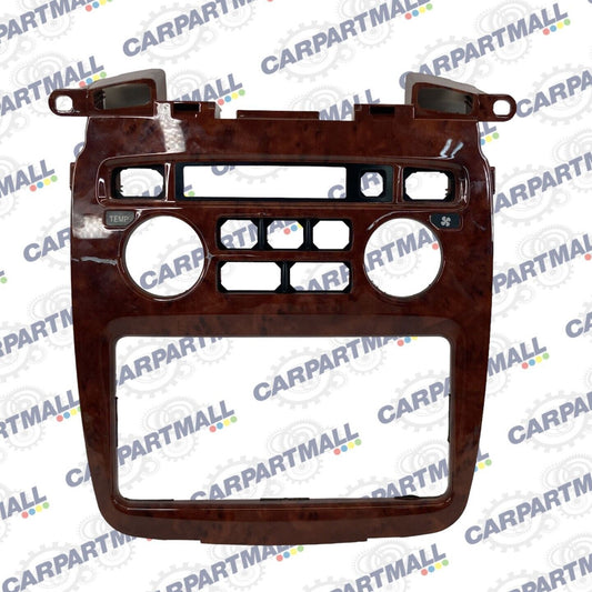 04-07 Toyota Highlander Hybrid Dash Climate Control Panel Bezel Trim Woodgrain