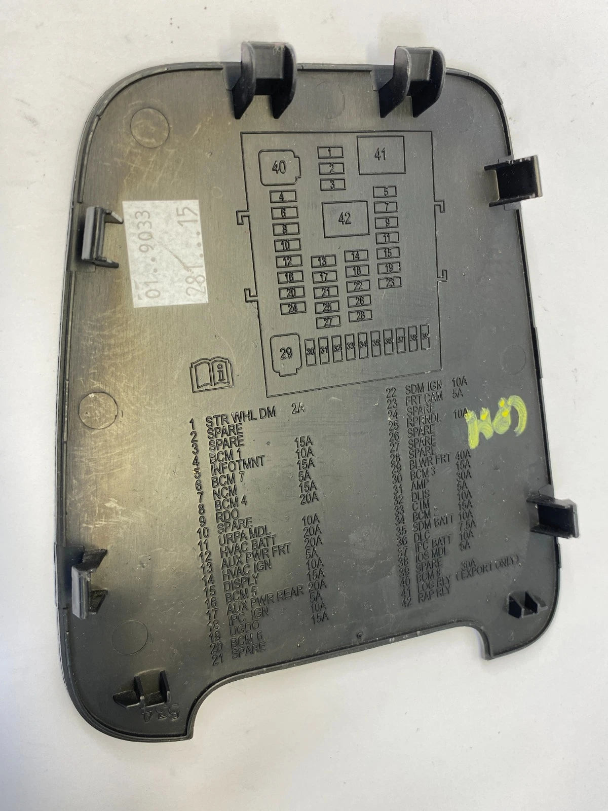2010-2017 CHEVROLET EQUINOX DASH DRIVER SIDE INNER FUSE BOX DOOR LID COVER TRIM