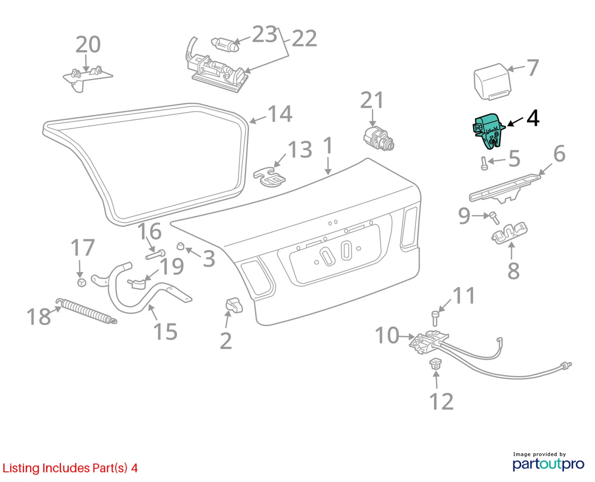 2003-2011 SAAB 9-3 TRUNK LOCK LATCH ACTUATOR REAR LID DOOR OEM 12785002