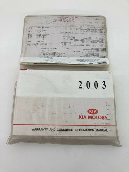 2003 03 KIA SORENTO WARRANTY INFORMATION OWNERS MANUAL OEM