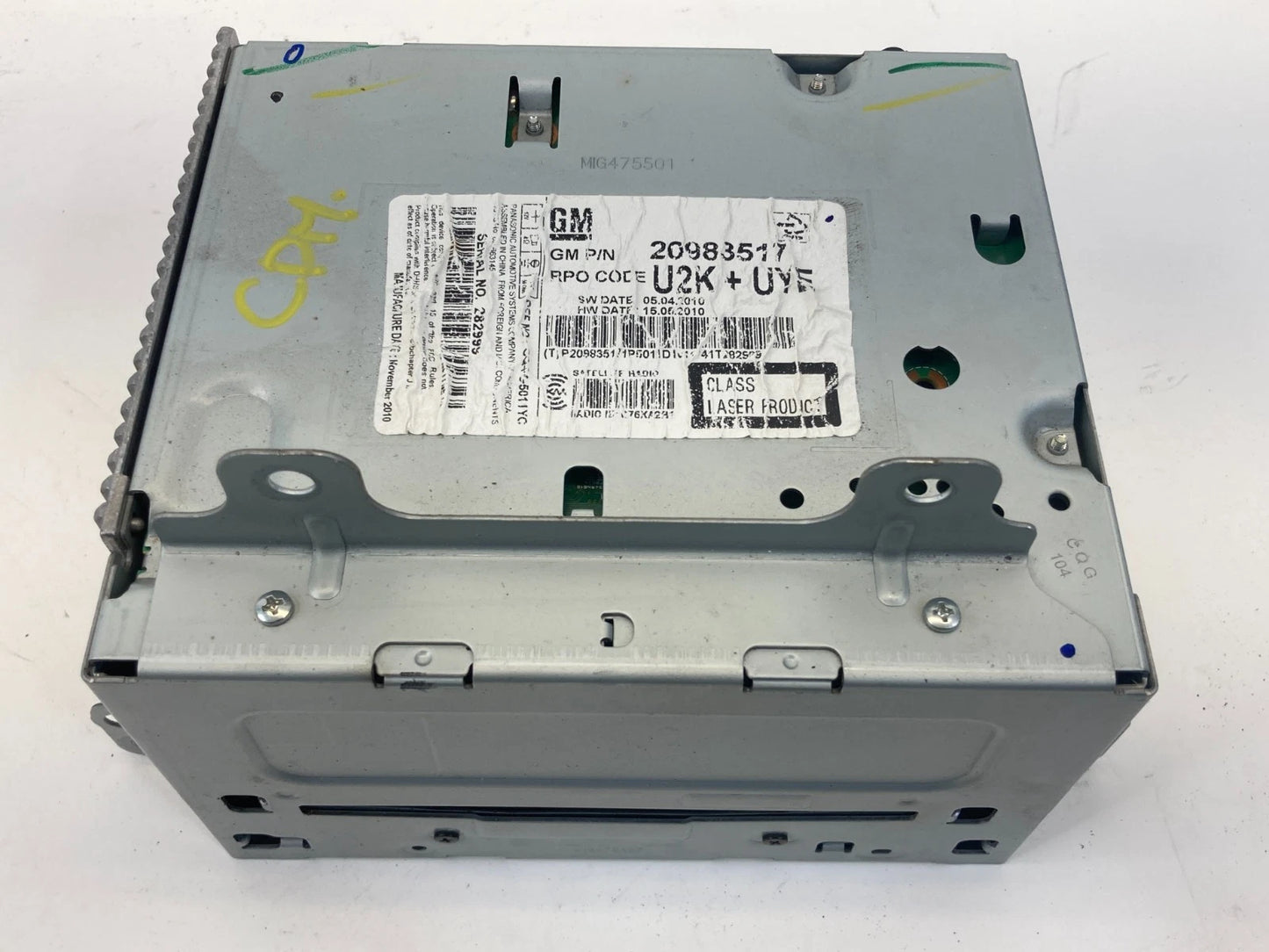 2011 GMC TERRAIN AM FM RADIO CD PLAYER AUDIO CONTROL MODULE UNIT 20983517 OEM