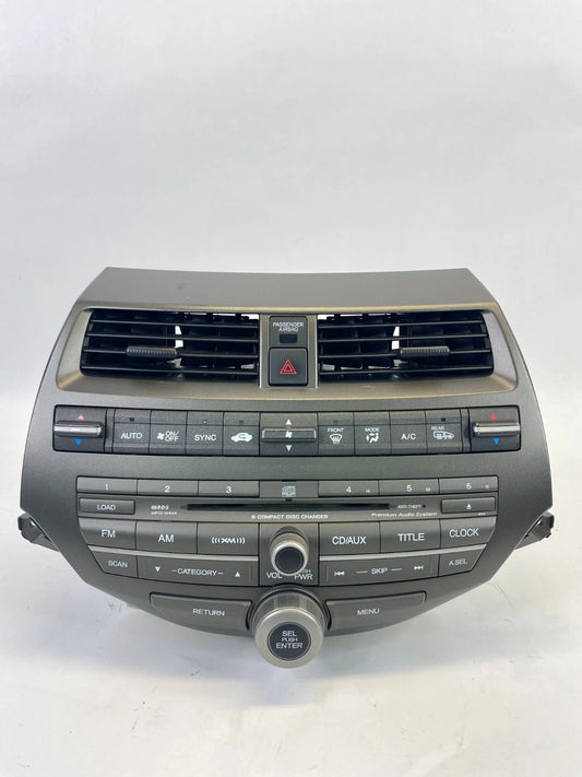 2008-2012 HONDA ACCORD AM/FM RADIO RECEIVER MP3 DISC PLAYER W/ CLIMATE CONTROL
