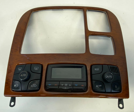 2000-2006 MERCEDES-BENZ S430 CENTER DASH RADIO BEZEL W/ HVAC CLIMATE CONTROL