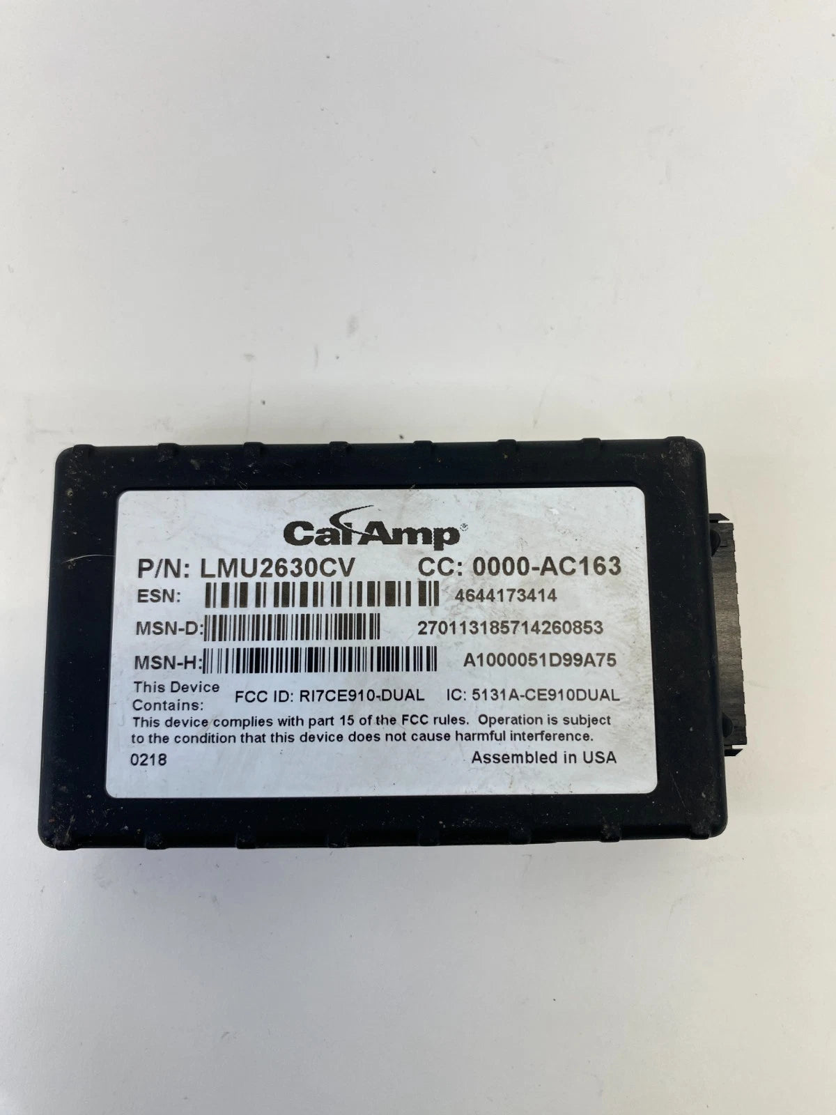 CALAMP LMU2630CV FLEET GPS TRACKING MODULE TELEMATICS UNIT TRACKER DEVICE