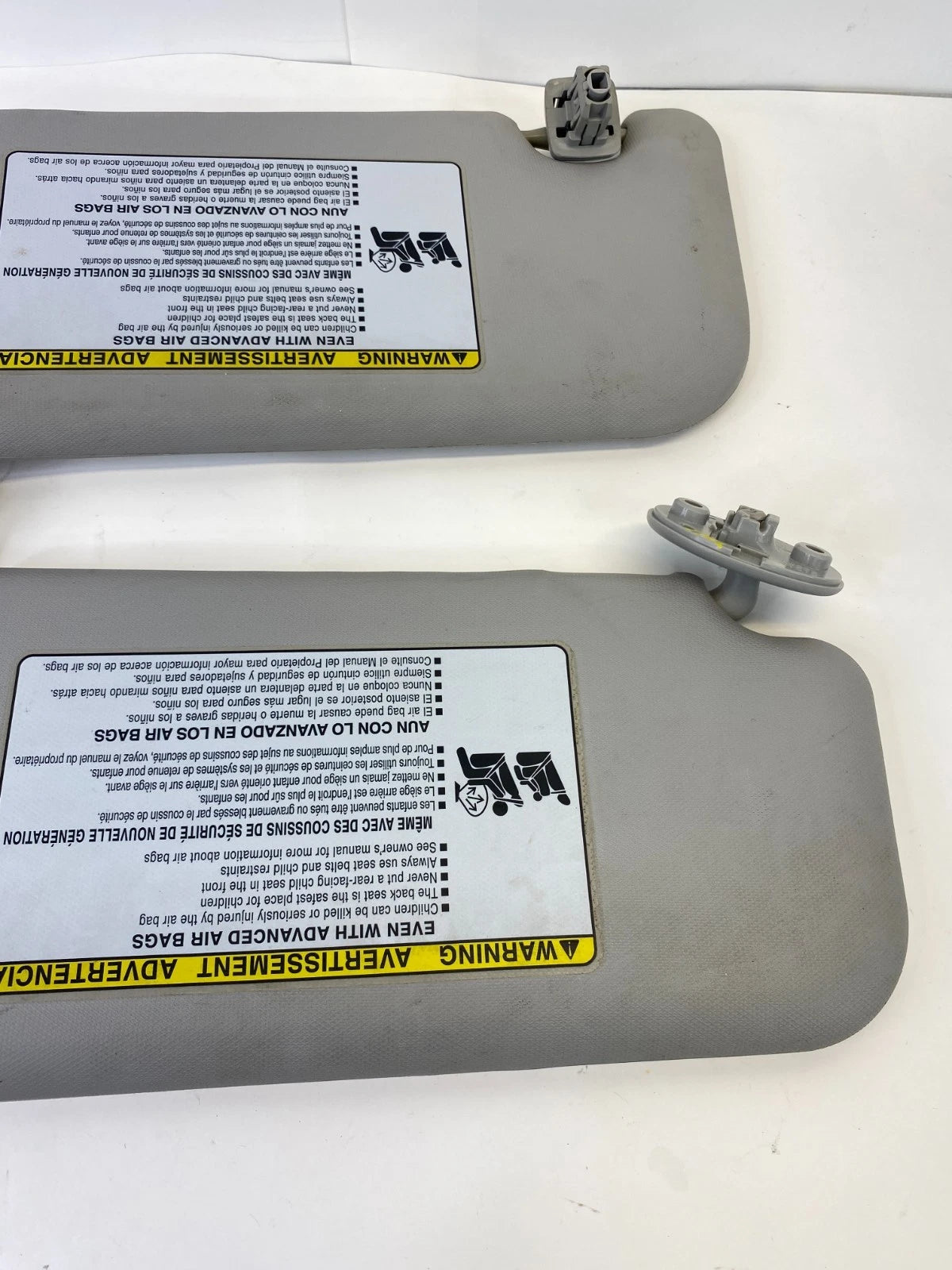 2014-2017 TOYOTA COROLLA LEFT & RIGHT SIDE SUNVISOR SHADE PAIR SET W/ MIRROR OEM