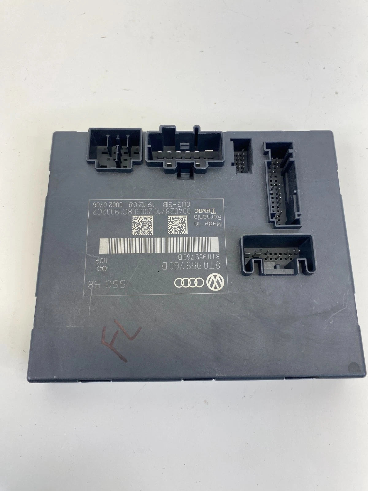 2008-2010 AUDI A5 QUATTRO LEFT POWER MEMORY SEAT CONTROL MODULE 8T0959760B OEM