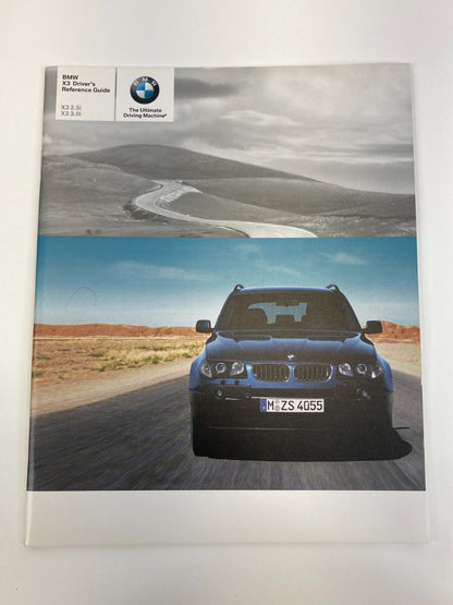 2004 BMW X3 Owner's Manual & Quick Reference Guide Card Set w/ Case OEM