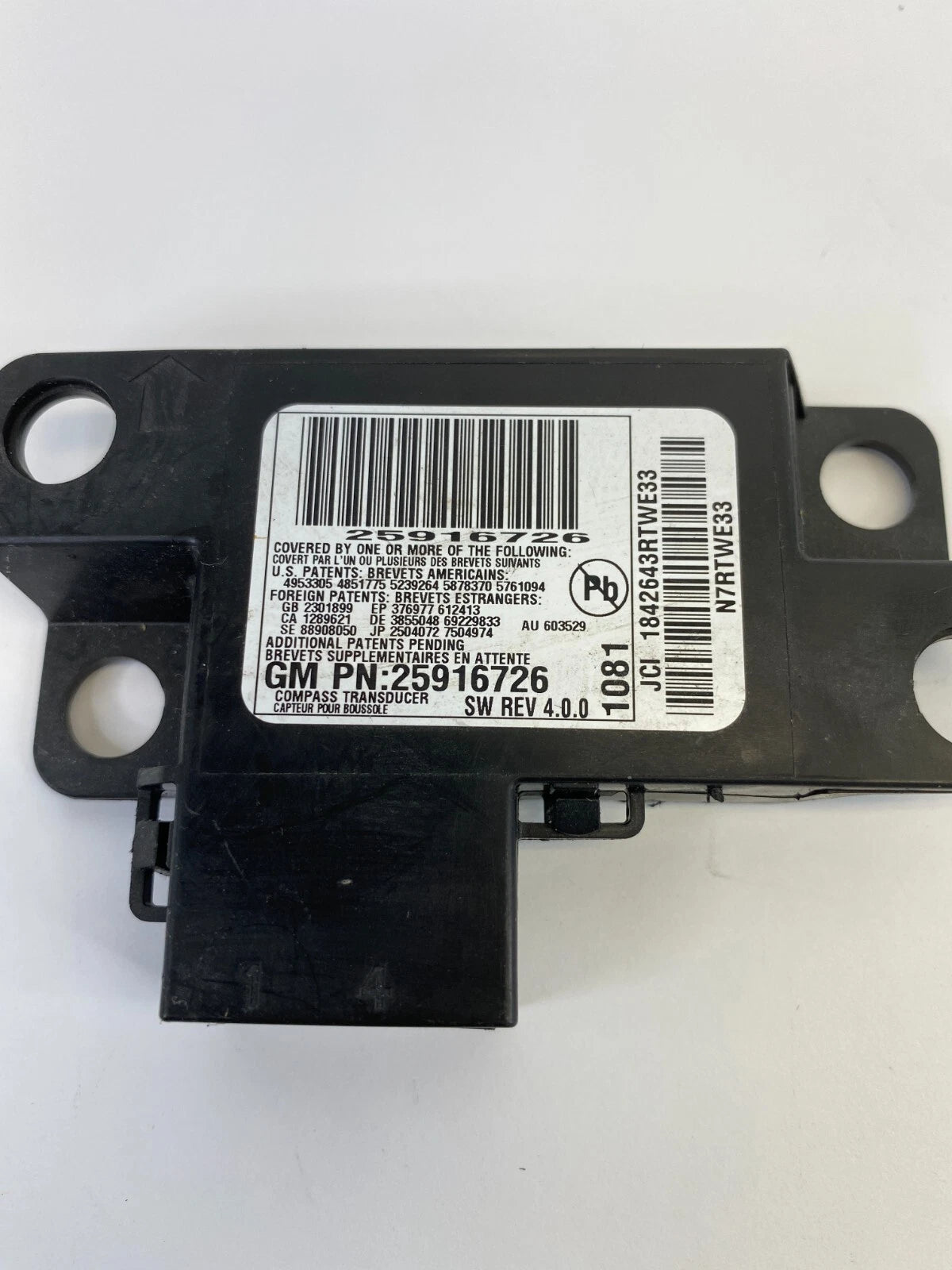07-16 GMC ACADIA 09 10 SATURN OUTLOOK ELECTRONIC COMPASS CONTROL MODULE 25916726