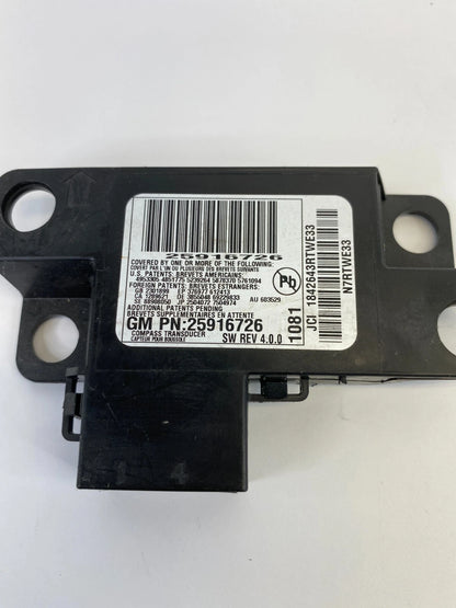 07-16 GMC ACADIA 09 10 SATURN OUTLOOK ELECTRONIC COMPASS CONTROL MODULE 25916726