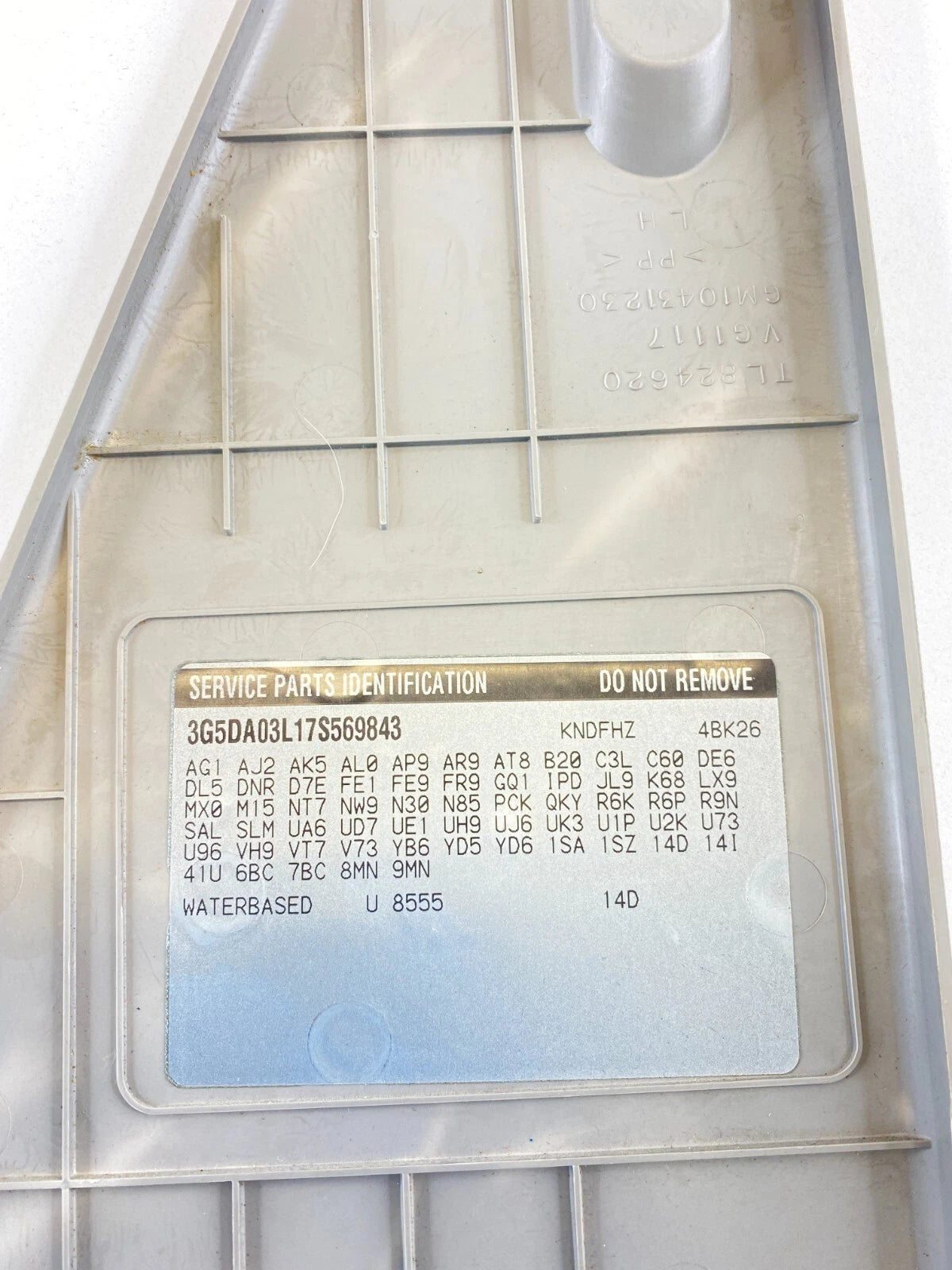 02-07 BUICK RENDEZVOUS REAR LEFT QUARTER PANEL INTERIOR STORAGE COVER 10431230