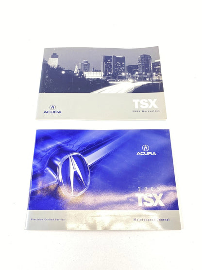 2005 ACURA TSX OWNERS MANUAL WARRANTY INFORMATION MAINTENANCE GUIDE SET W/ CASE