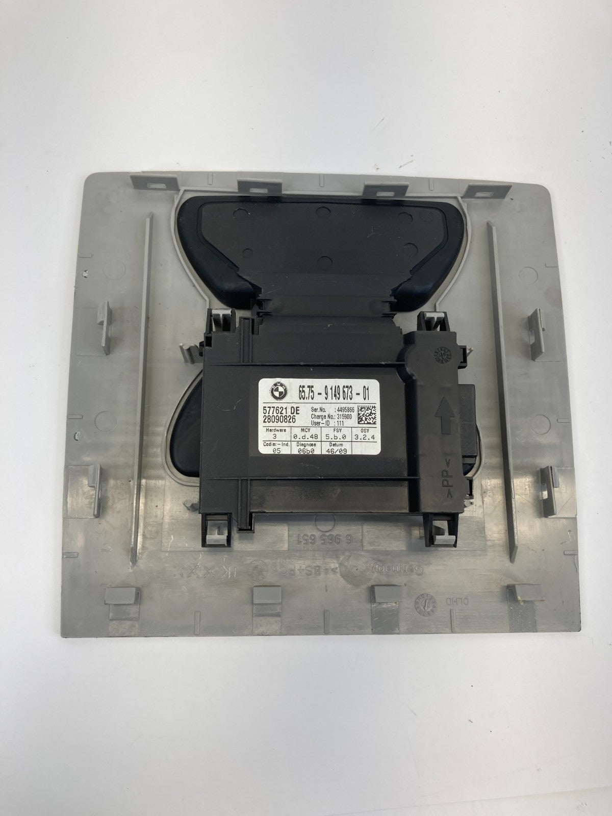 09 10 BMW 535i xDrive Alarm System Ultra Sonic Module Unit W/ Cover 65759149673