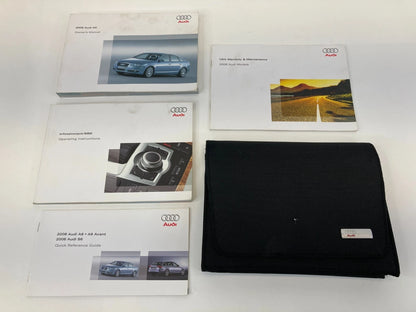 2008 AUDI A6 OWNERS MANUAL QUICK REFERENCE GUIDE BOOK SET W/ CASE OEM