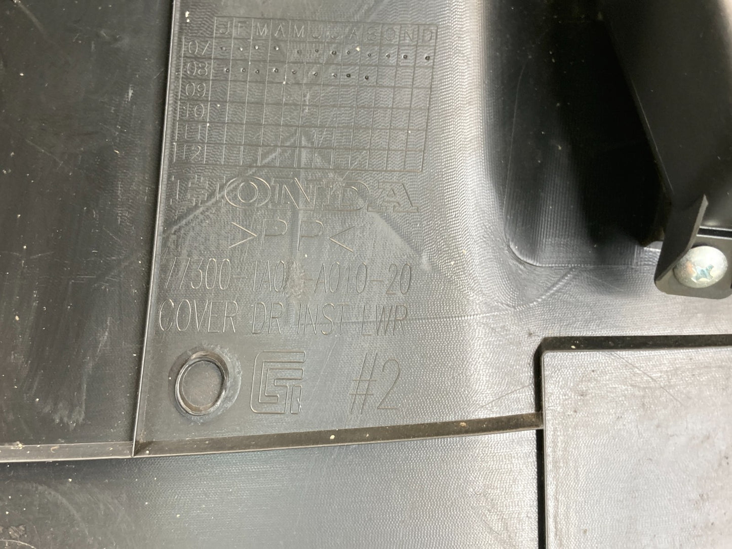 08 09 10 11 12 Honda Accord Left Side Lower Dash Knee Bolster Trim Panel OEM