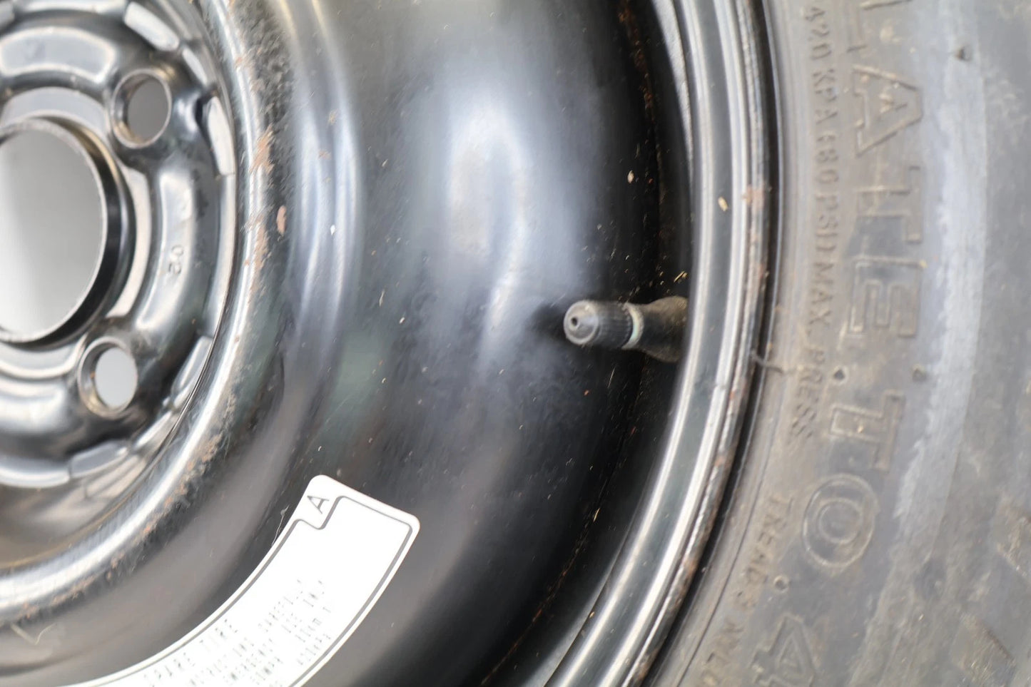 2009-2013 HONDA FIT SPARE TIRE COMPACT DONUT WHEEL RIM T125/70D15 95M OEM