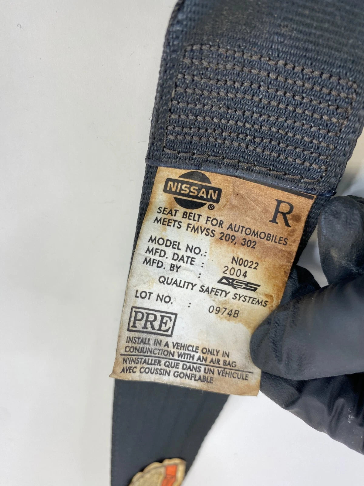 2005 2006 05 06 NISSAN ALTIMA FRONT RIGHT PASSENGER SIDE SEAT BELT RETRACTOR OEM