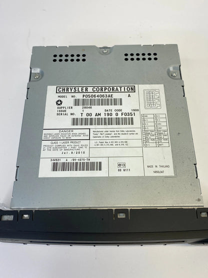 08-11 Chrysler Town & Country Grand Caravan DVD Player Receiver 05064063AE