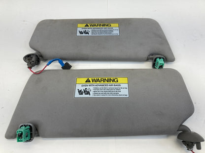 08-12 Honda Accord Left Right Sunvisor Sun Visor Shade Set Illuminated Grey OEM