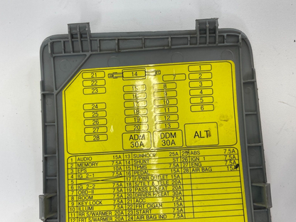 2009 09 Kia Borrego Dash Fuse Box End Cap Cover Lid Trim 84760-2J000 OEM