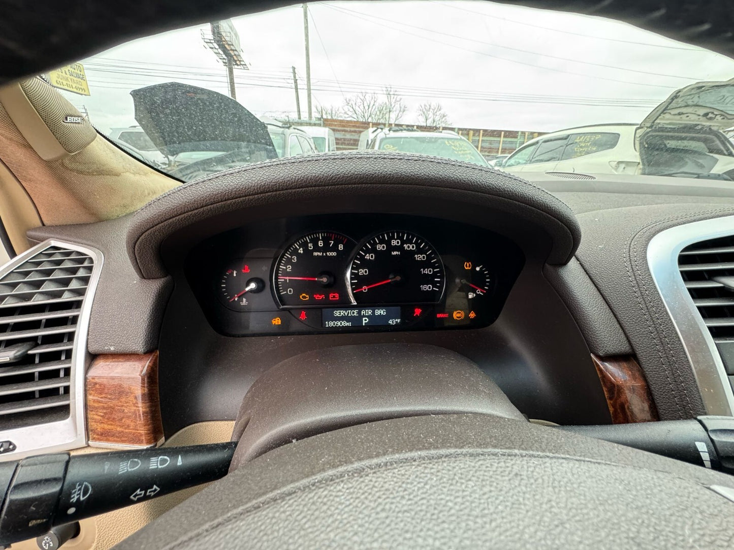 2008 2009 Cadillac SRX Instrument Cluster Speedometer Gauges 180.908 Miles OEM