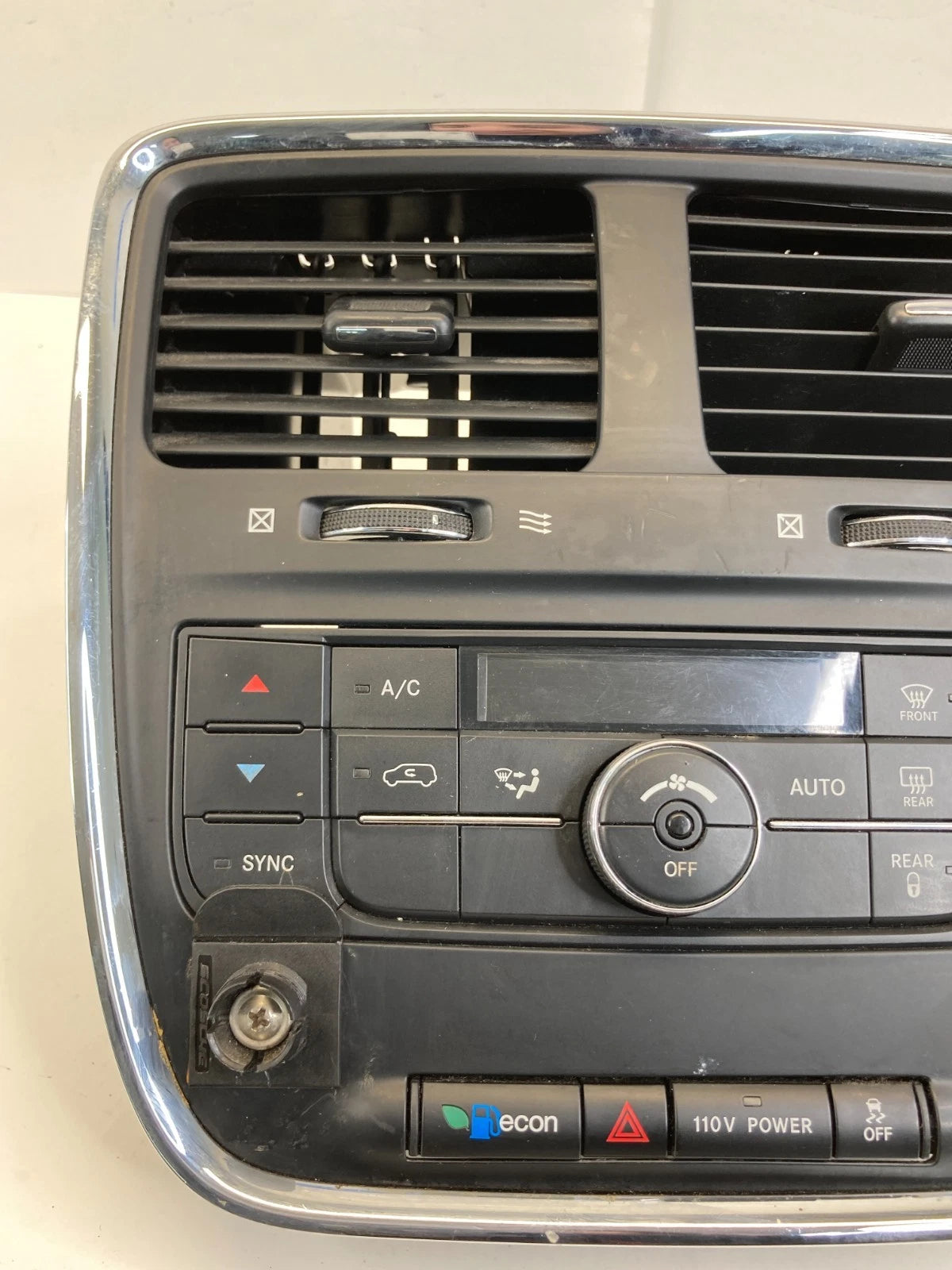 12-20 DODGE GRAND CARAVAN CLIMATE CONTROL TRIM BEZEL W/ AIR VENT P55111236AF OEM