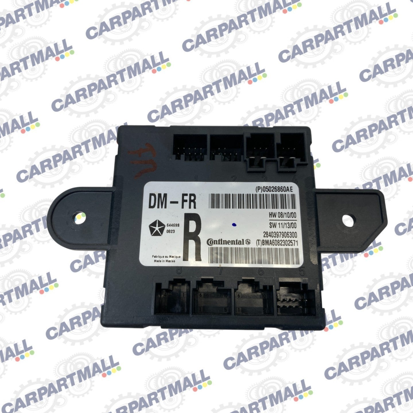 08-16 Chrysler Town & Country Front Passenger Door Control Module 05026860AE OEM