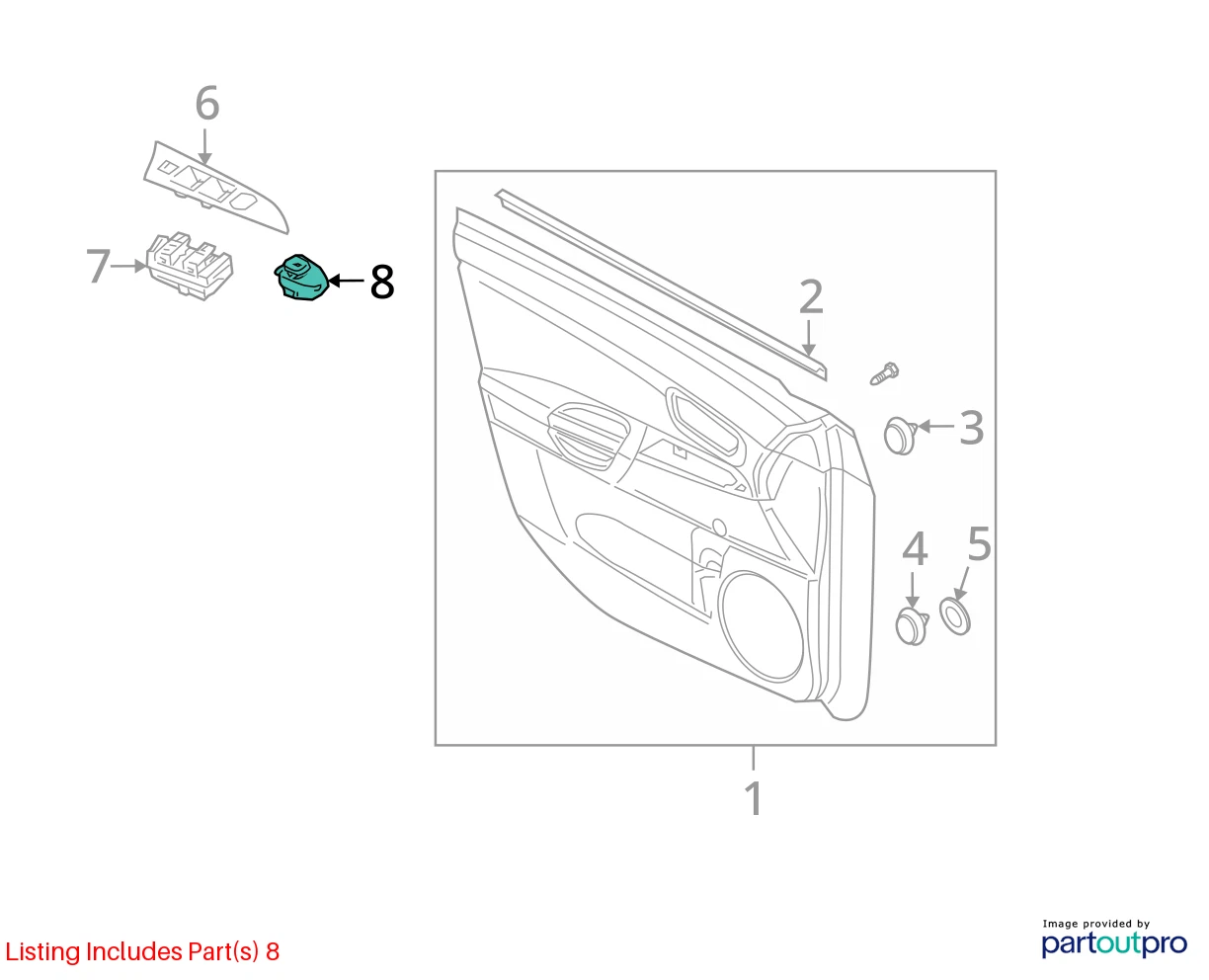 2004-2009 MAZDA 3 MAZDA3 FRONT LEFT DOOR POWER MIRROR CONTROL SWITCH BJ0E-66-600